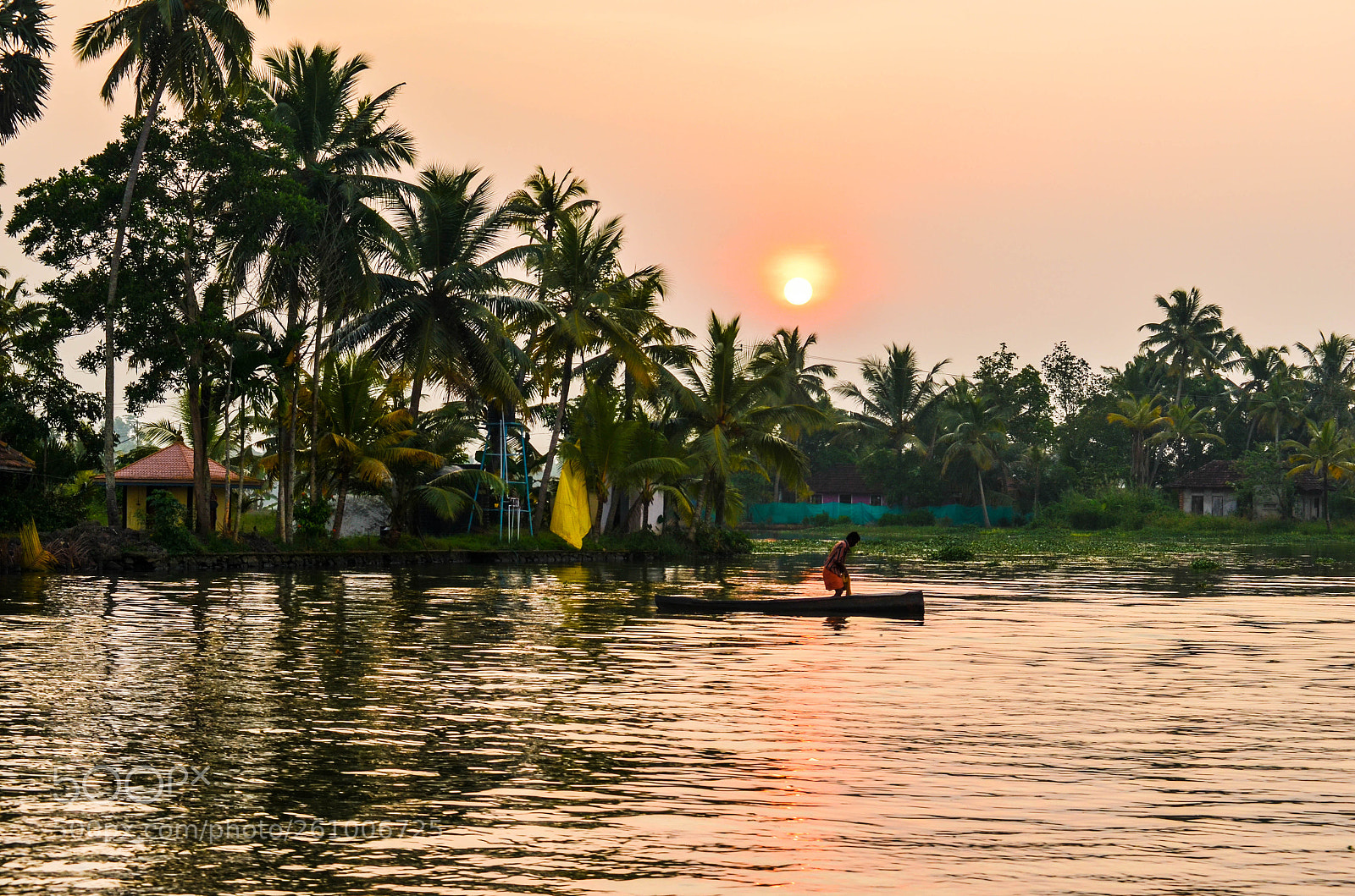 Nikon D7000 sample photo. Boat with boatman,backwaters in photography