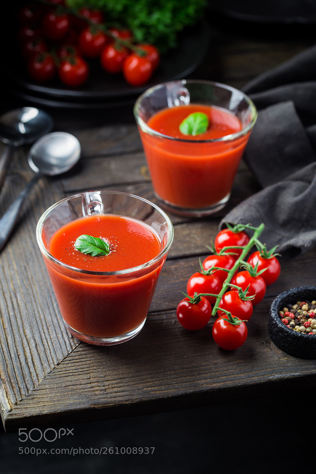 Canon EOS 6D sample photo. Tomato soup on wooden photography