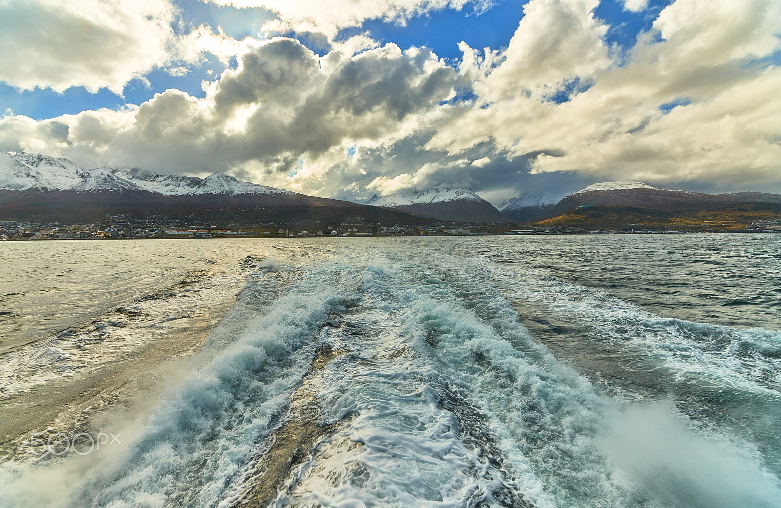 Sony a99 II sample photo. View of the beagle canal during sunset next to ushuaia. argentine and chilean patagonia photography