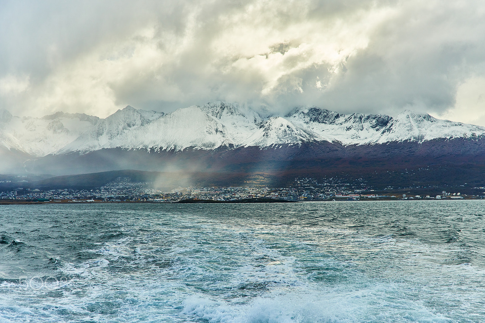 Sony a99 II sample photo. View of the beagle canal during sunset next to ushuaia. argentine and chilean patagonia photography