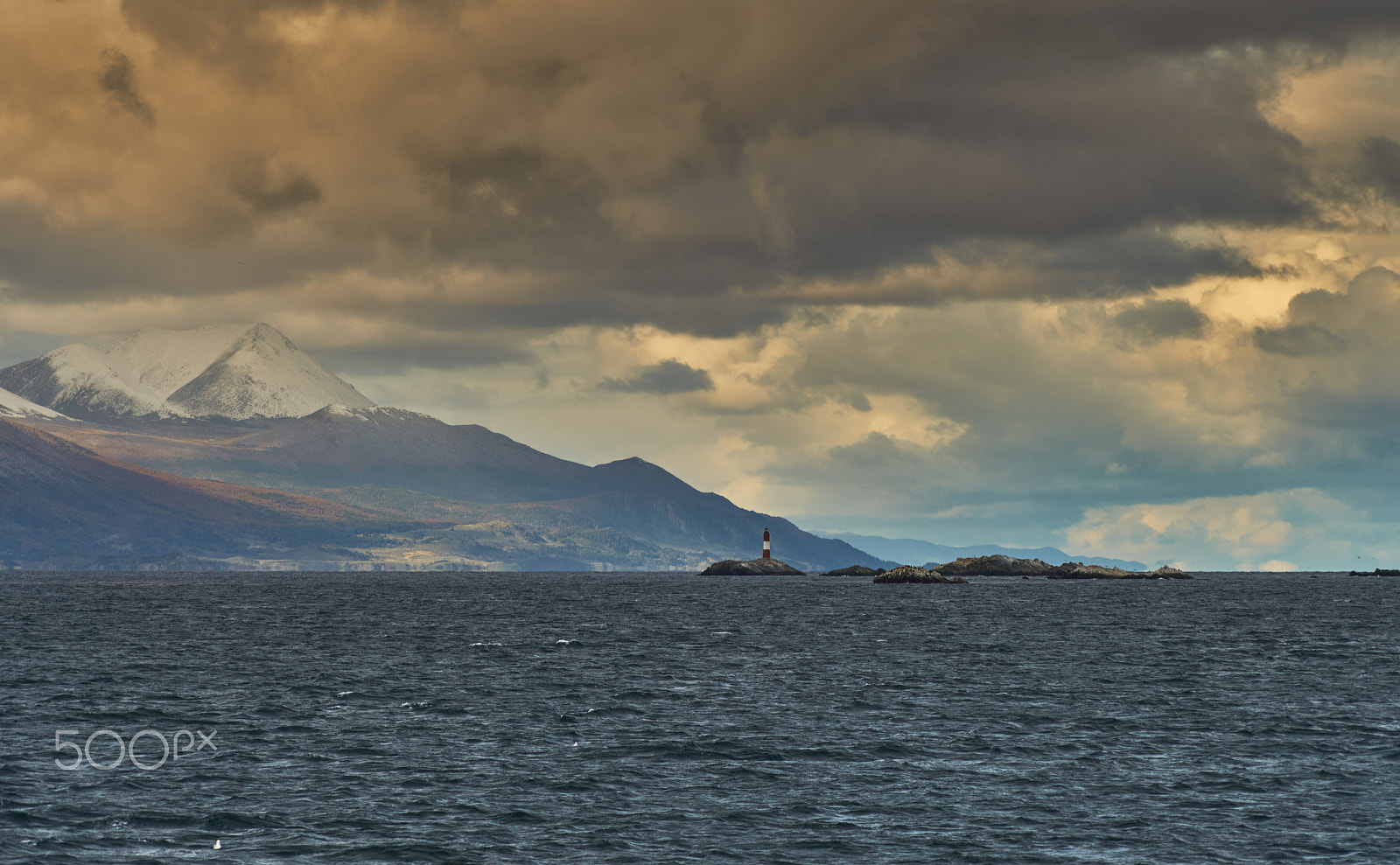 Sony a99 II sample photo. View of the beagle canal during sunset next to ushuaia. argentine and chilean patagonia photography