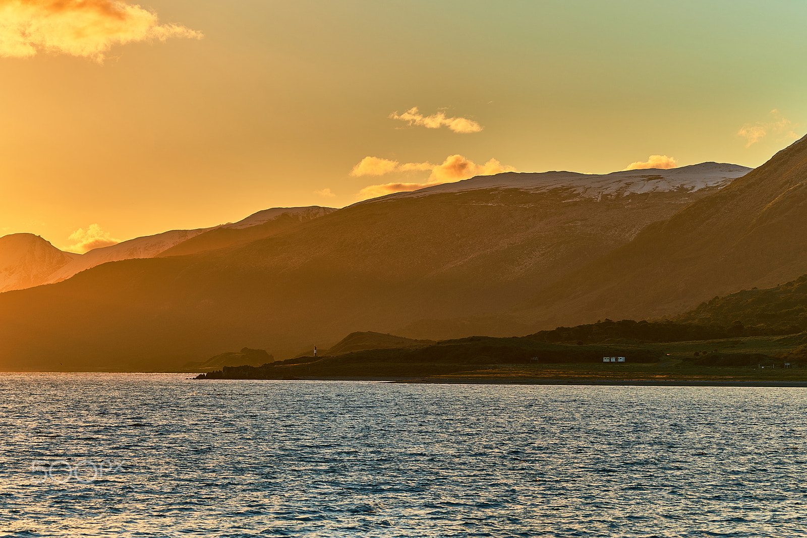Sony a99 II sample photo. View of the beagle canal during sunset next to ushuaia. argentine and chilean patagonia photography