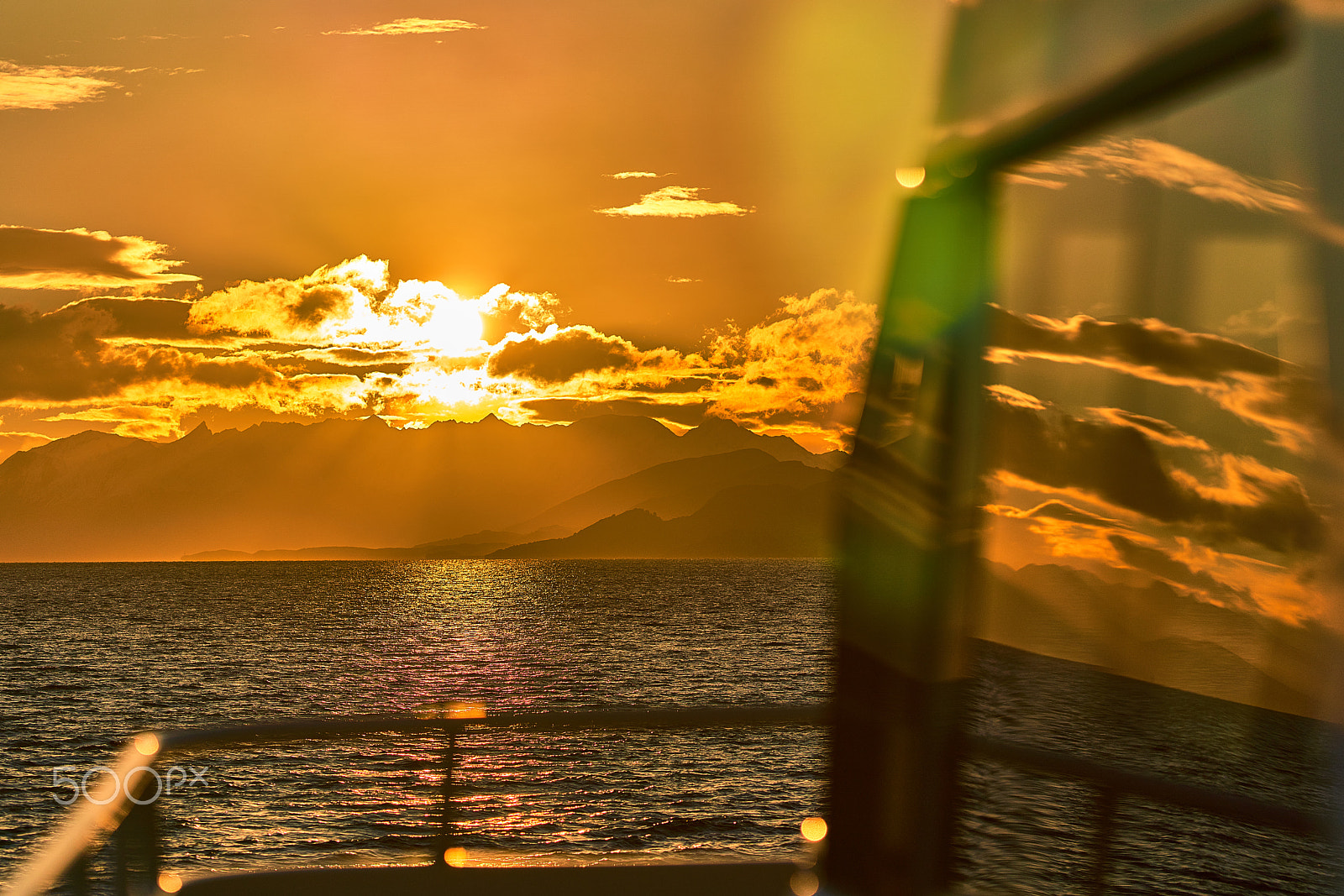 Sony a99 II sample photo. View of the beagle canal during sunset next to ushuaia. argentine and chilean patagonia photography