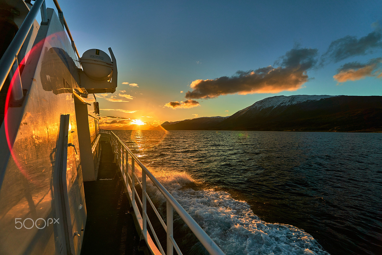 Sony a99 II sample photo. View of the beagle canal during sunset next to ushuaia. argentine and chilean patagonia photography