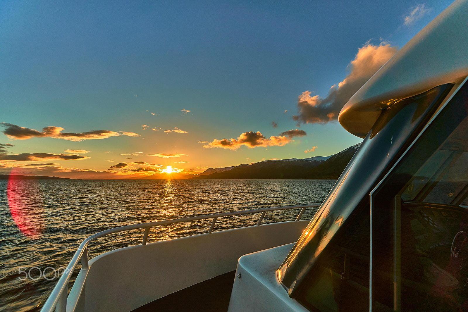 Sony a99 II sample photo. View of the beagle canal during sunset next to ushuaia. argentine and chilean patagonia photography