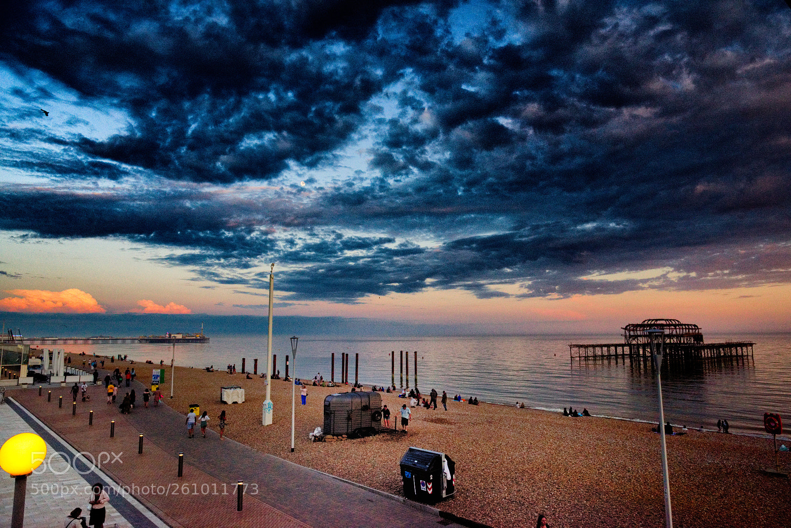 Nikon D810 sample photo. Sunset at brighton seafront photography