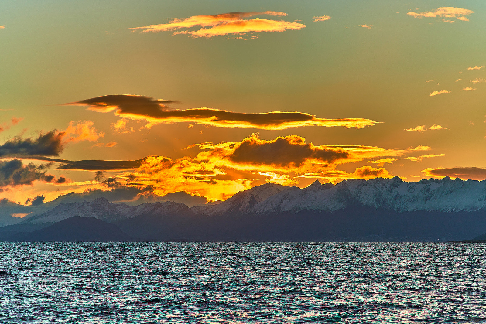 Sony a99 II sample photo. View of the beagle canal during sunset next to ushuaia. argentine and chilean patagonia photography