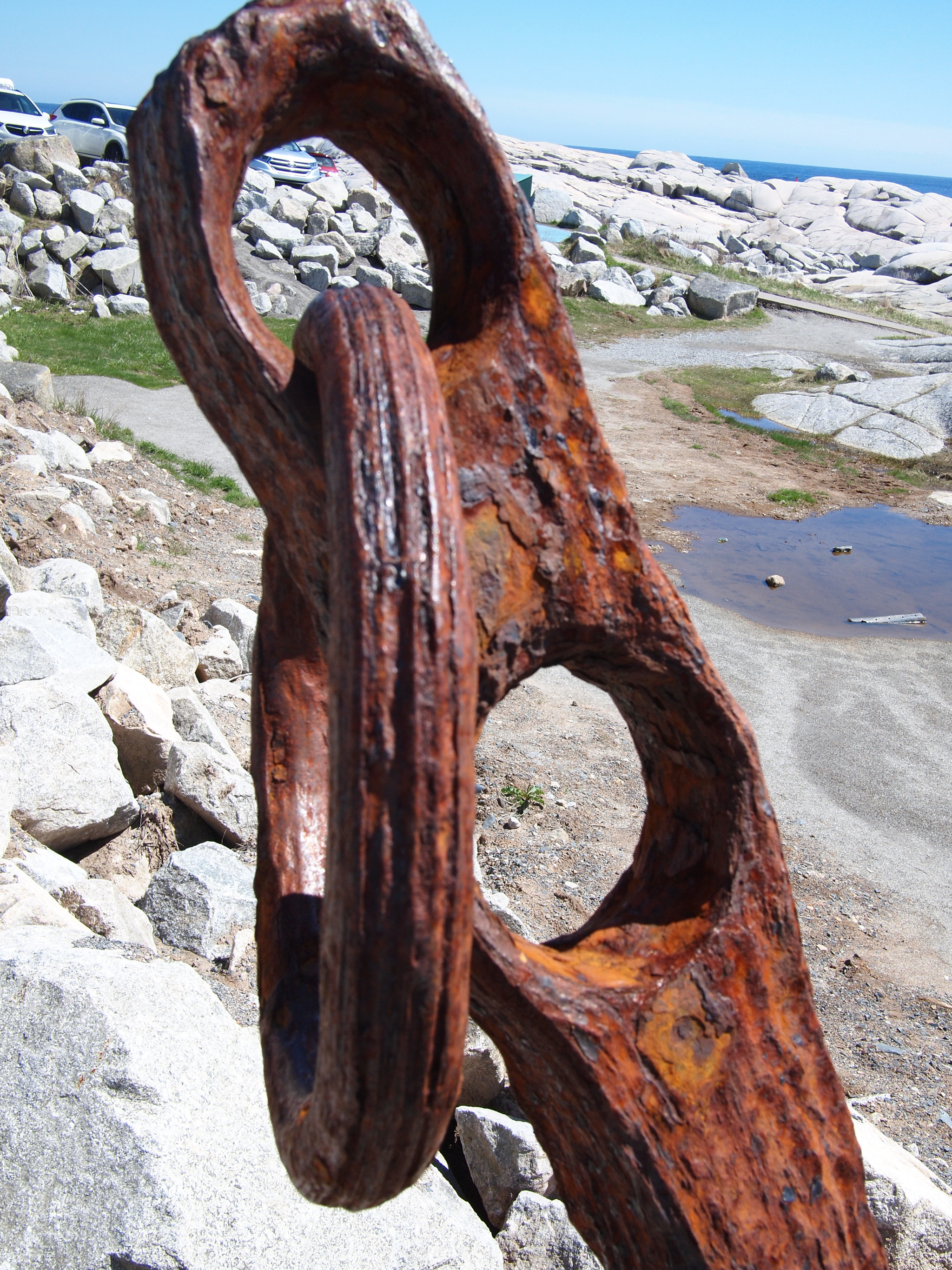 Olympus PEN E-P1 sample photo. Rusty anchor at peggy's cove photography