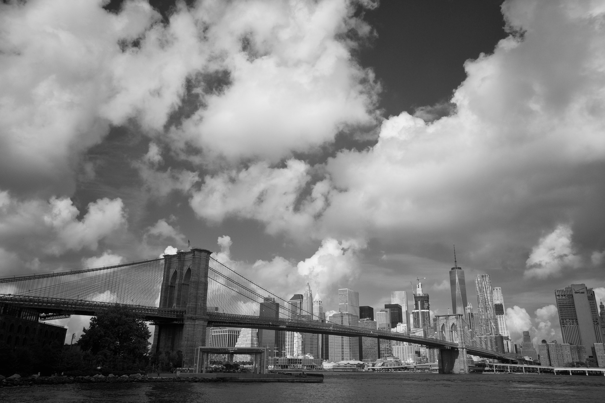 Fujifilm X-E2 sample photo. Brooklyn bridge from dumbo photography