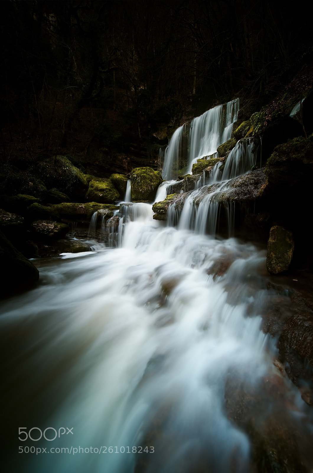 Nikon D7000 sample photo. Waterfall in the darkness photography