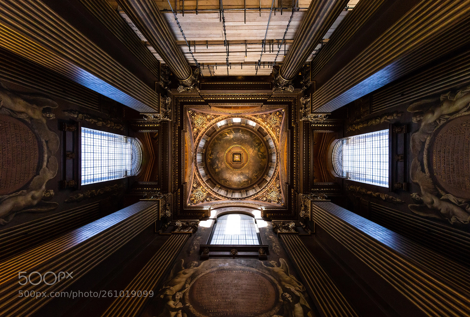 Canon EOS 6D sample photo. Royal naval college ceiling photography