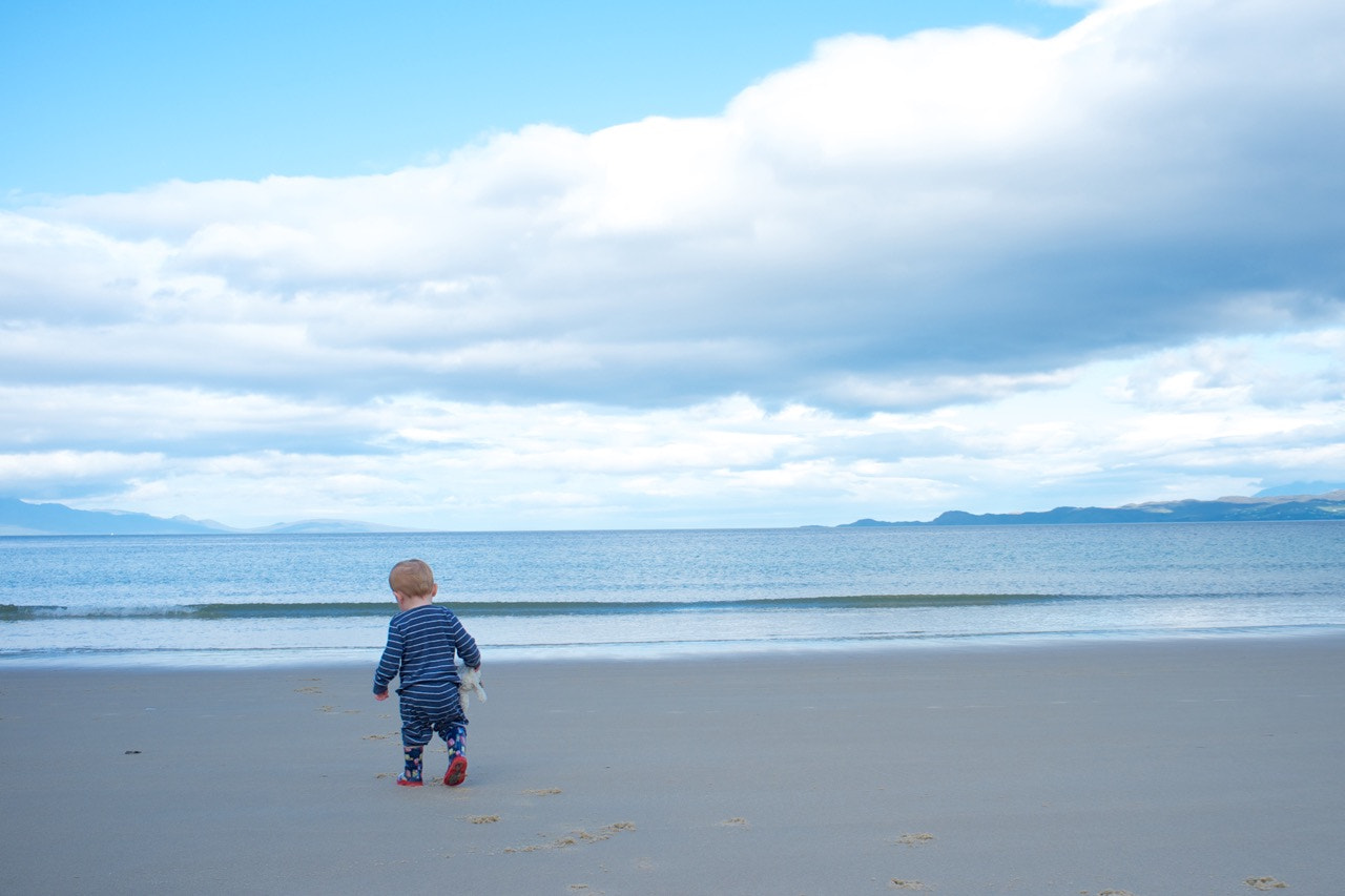 Fujifilm FinePix X100 sample photo. Son 1, on the beach photography