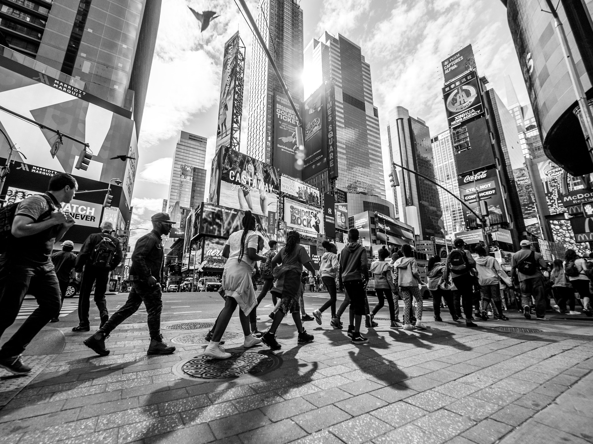 Olympus PEN-F sample photo. New york time square photography