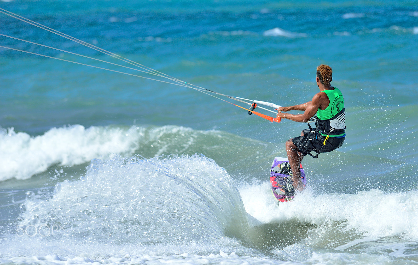 Nikon AF Nikkor 80-400mm F4.5-5.6D ED VR sample photo. Kite surfing on cabarete beach. photography