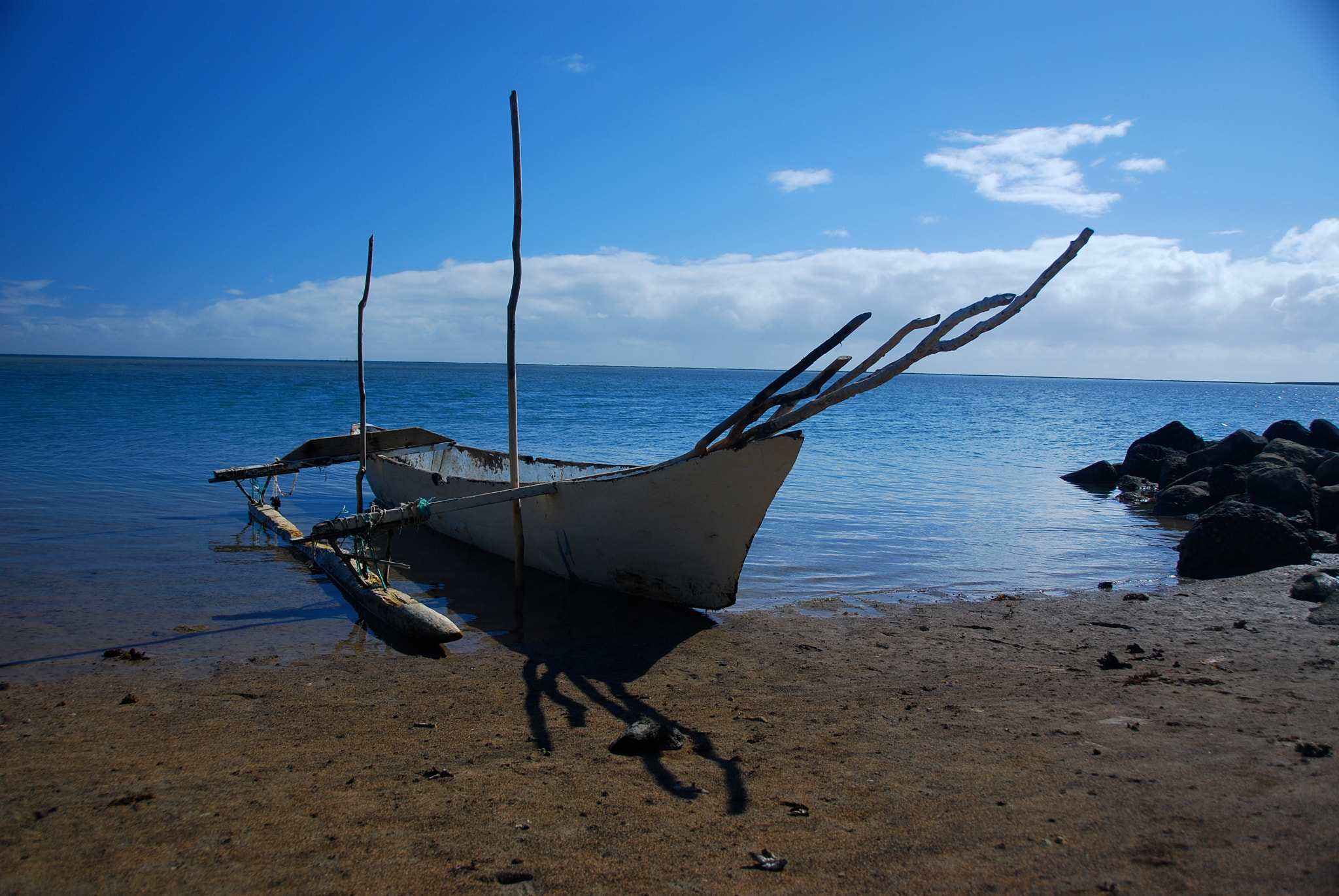 Nikon D80 sample photo. Fishing boat at mulinu'u.  apia, samoa. photography