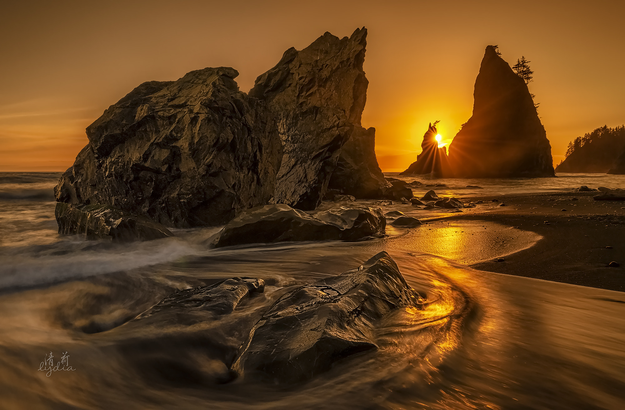Sony a9 sample photo. Sunset at rialto beach photography