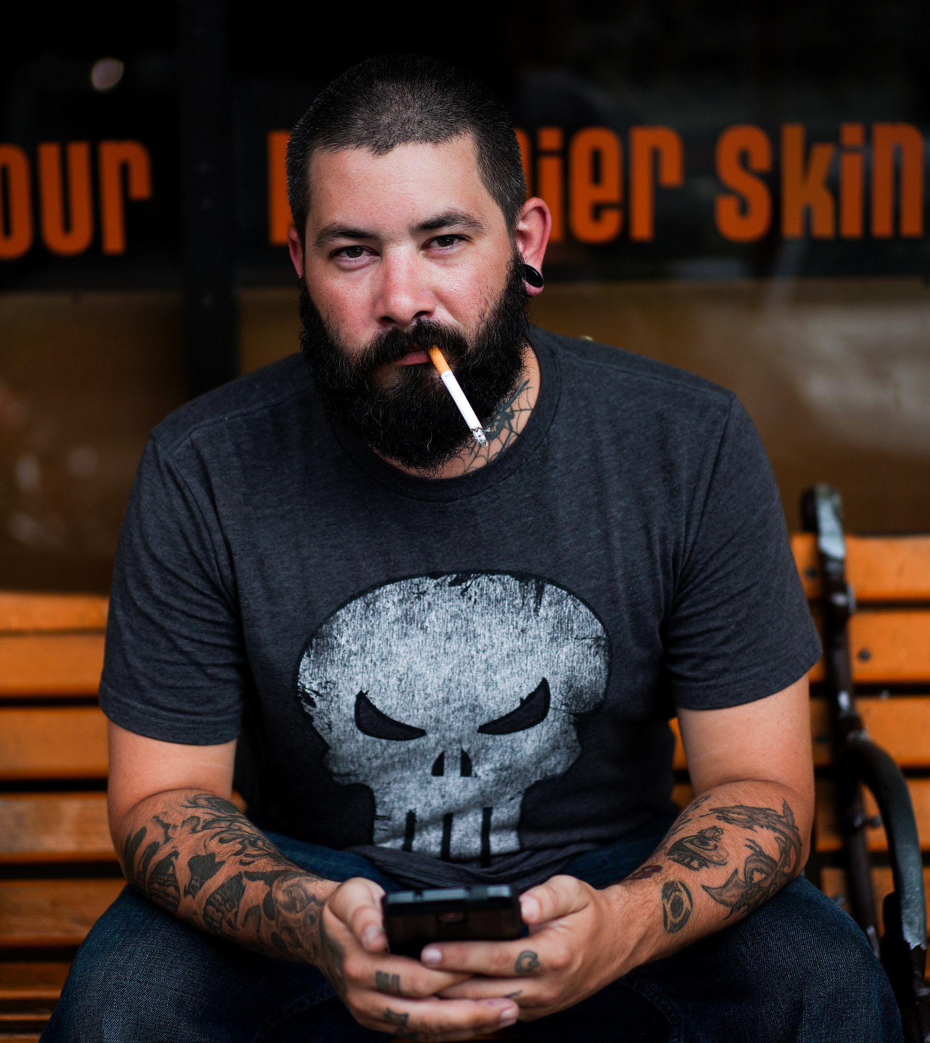 Sony a7S II sample photo. Tattoo artist photography