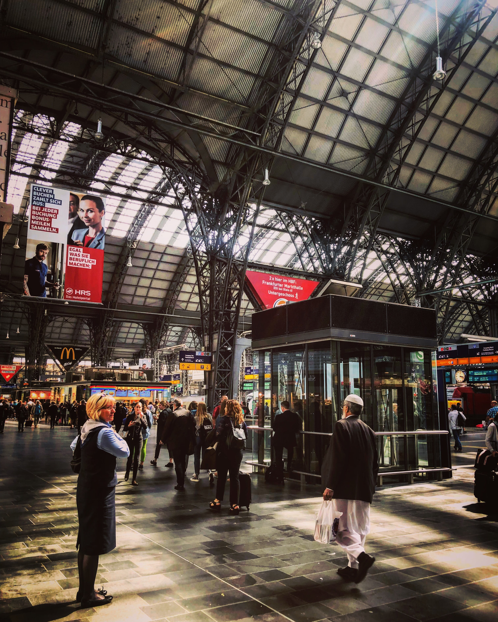 Apple iPhone 8 sample photo. Frankfurt train station photography