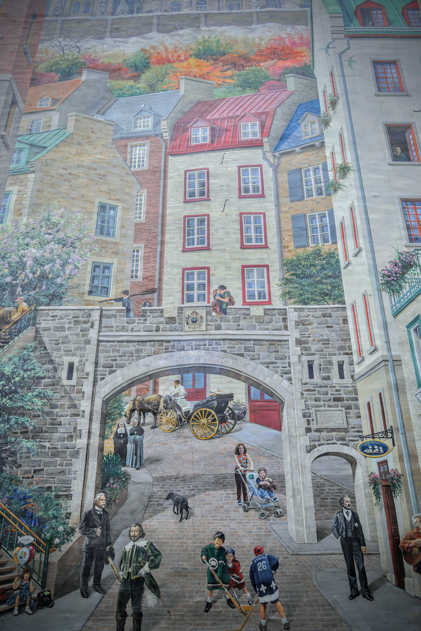 Sigma 19mm F2.8 EX DN sample photo. Wall painting in old montreal photography
