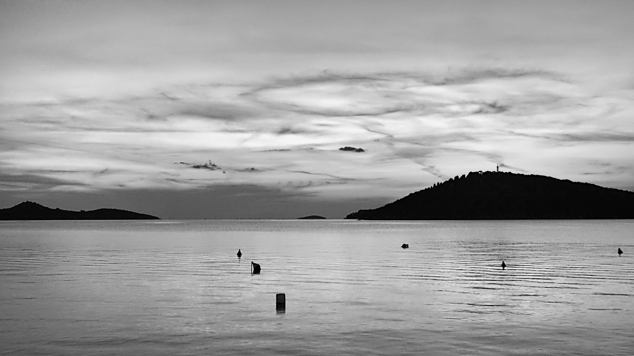 Panasonic DMC-G81 sample photo. Blue hour bw photography