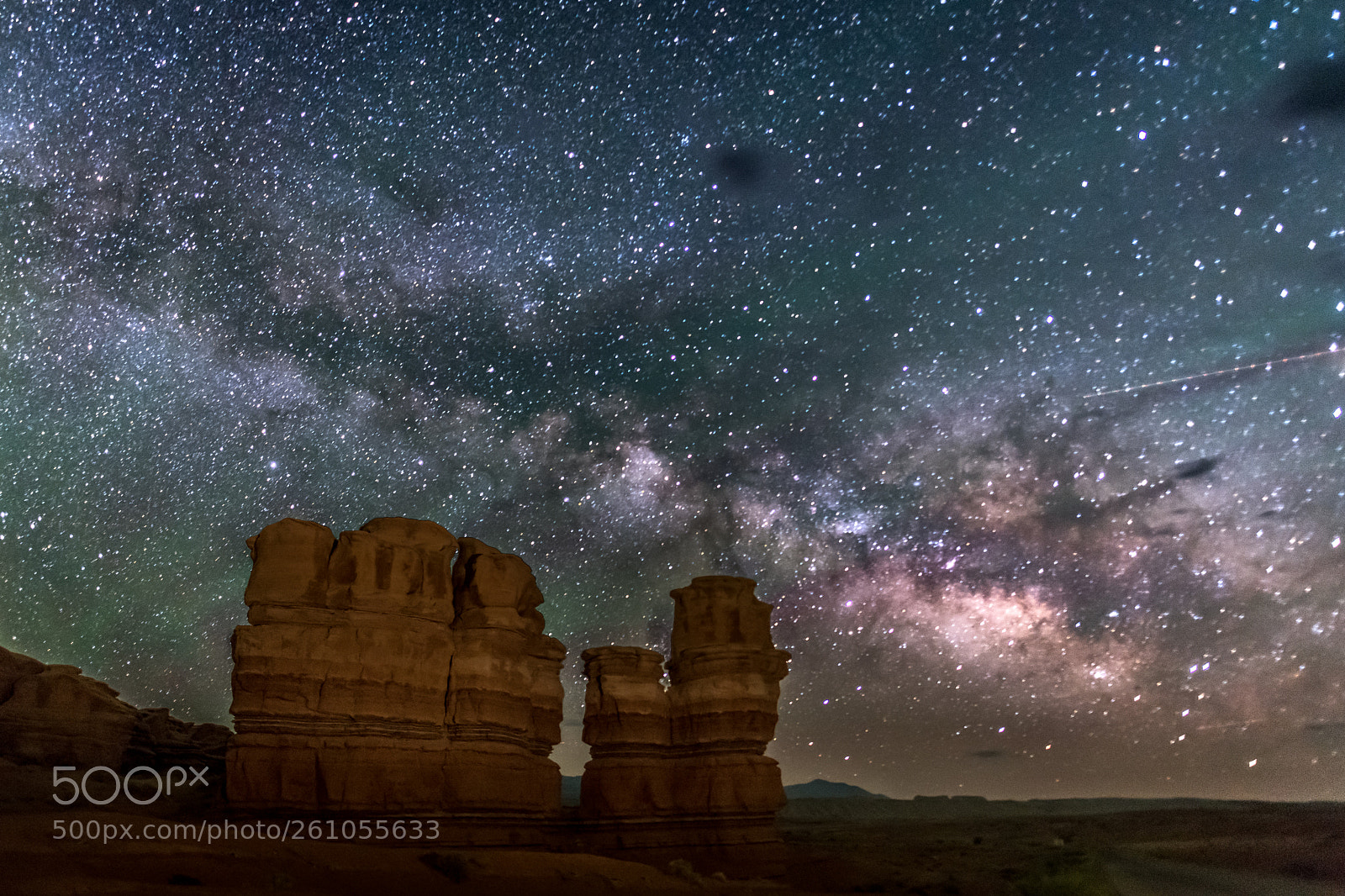 Nikon D850 sample photo. Milky way over hoodoos photography