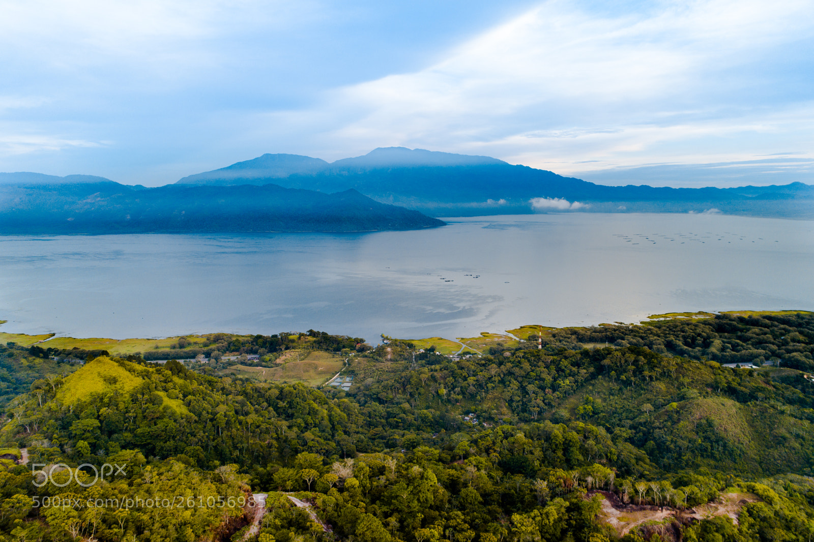 DJI FC6310 sample photo. Sunrise in yojoa lake photography