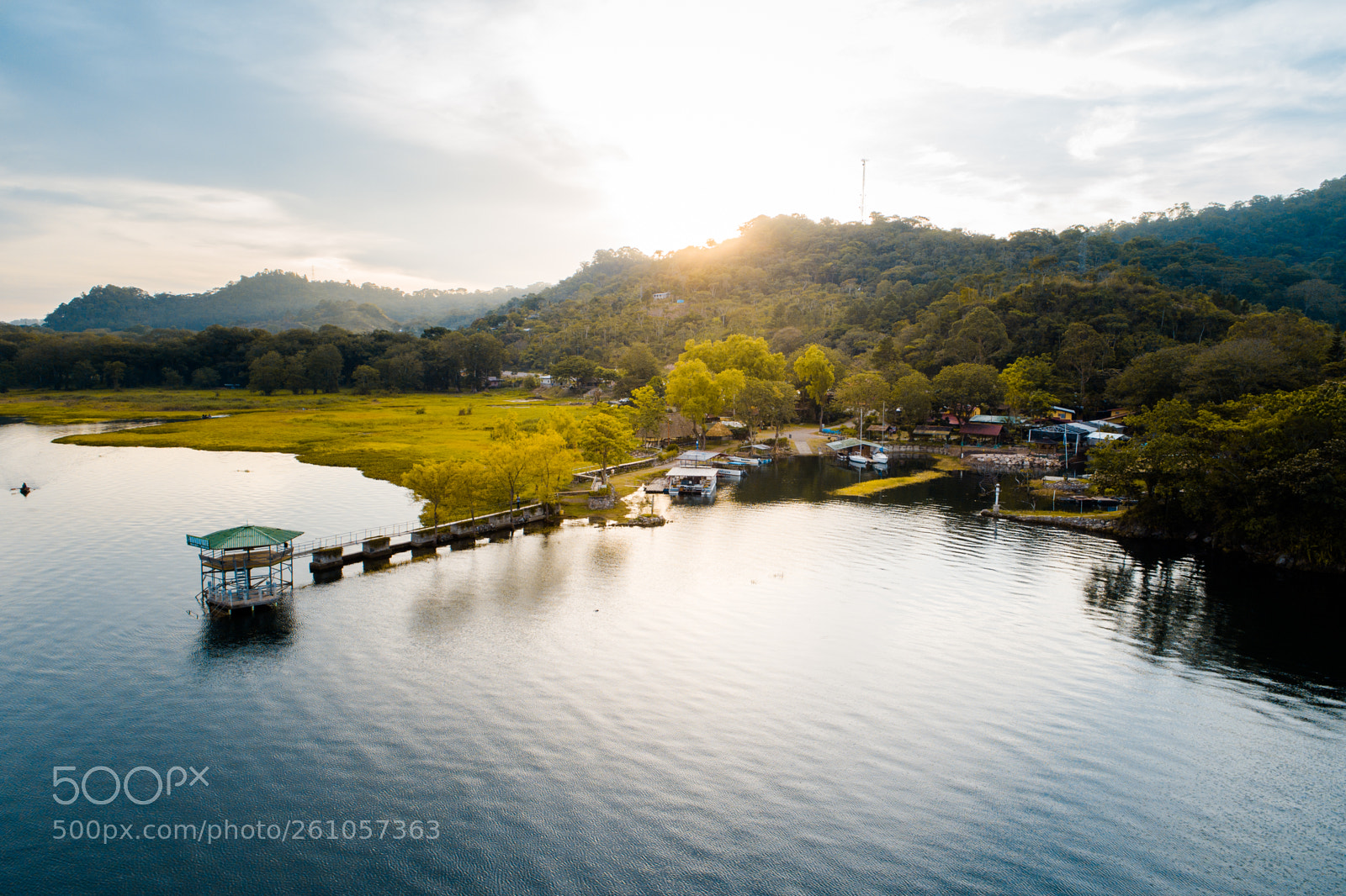 DJI FC6310 sample photo. Sunrise in yojoa lake photography