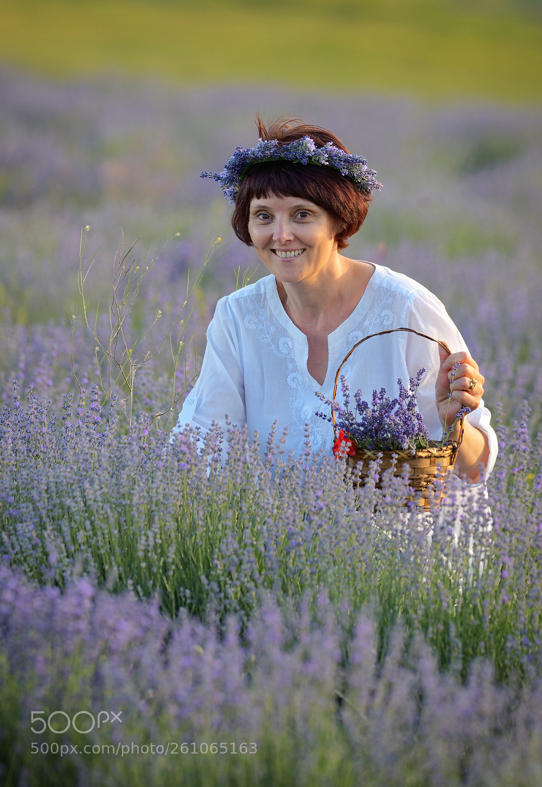Nikon D610 sample photo. Beautiful woman holding lavender photography