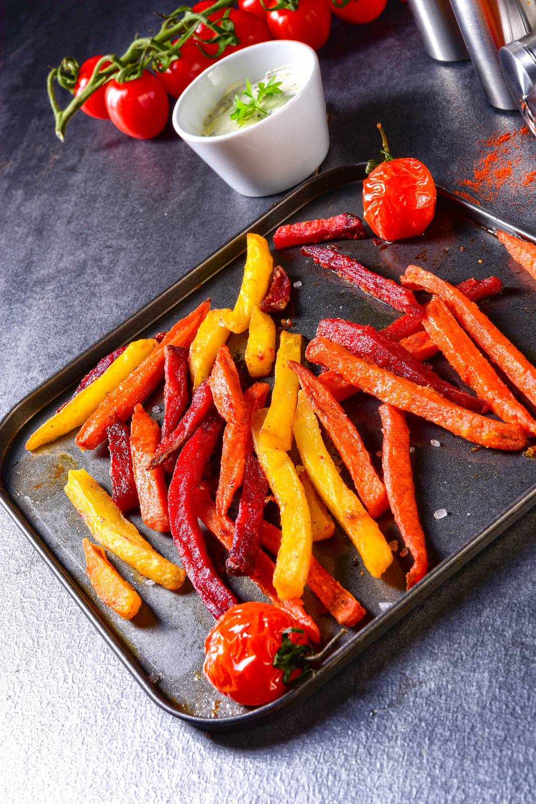 Nikon D810 sample photo. Colorful vegetable fries from photography