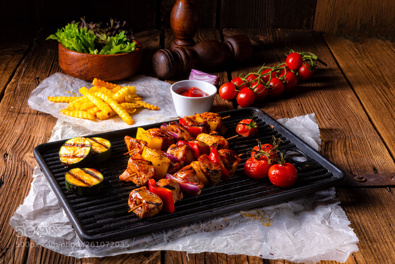 Nikon D810 sample photo. Rustic shish kebab skewers photography