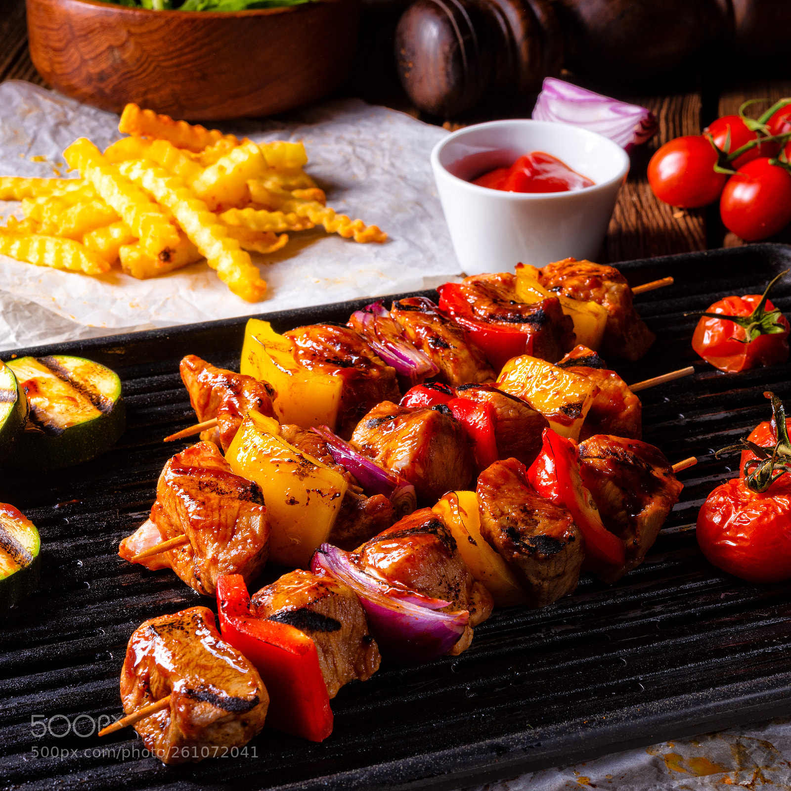Nikon D810 sample photo. Rustic shish kebab skewers photography