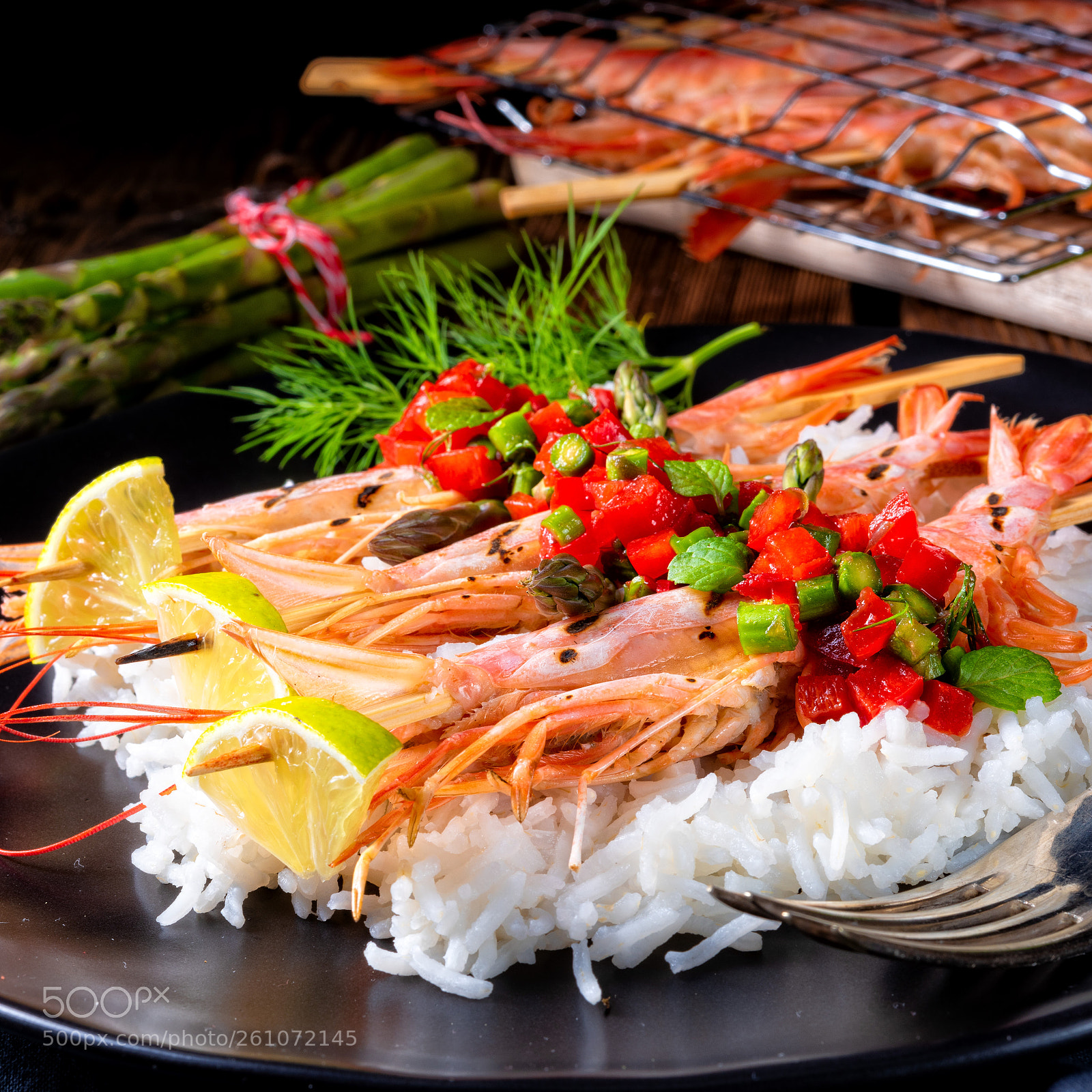 Nikon D810 sample photo. Grilled red argentine shrimps photography