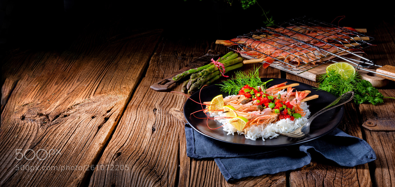 Nikon D810 sample photo. Grilled red argentine shrimps photography