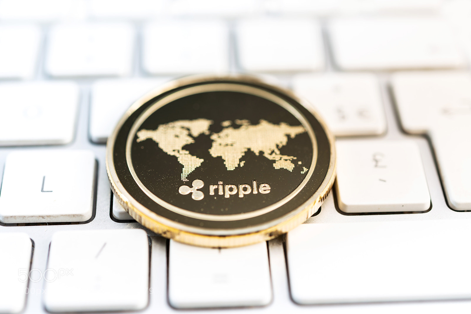 Nikon D800 sample photo. Crypto ripple coin currency photography