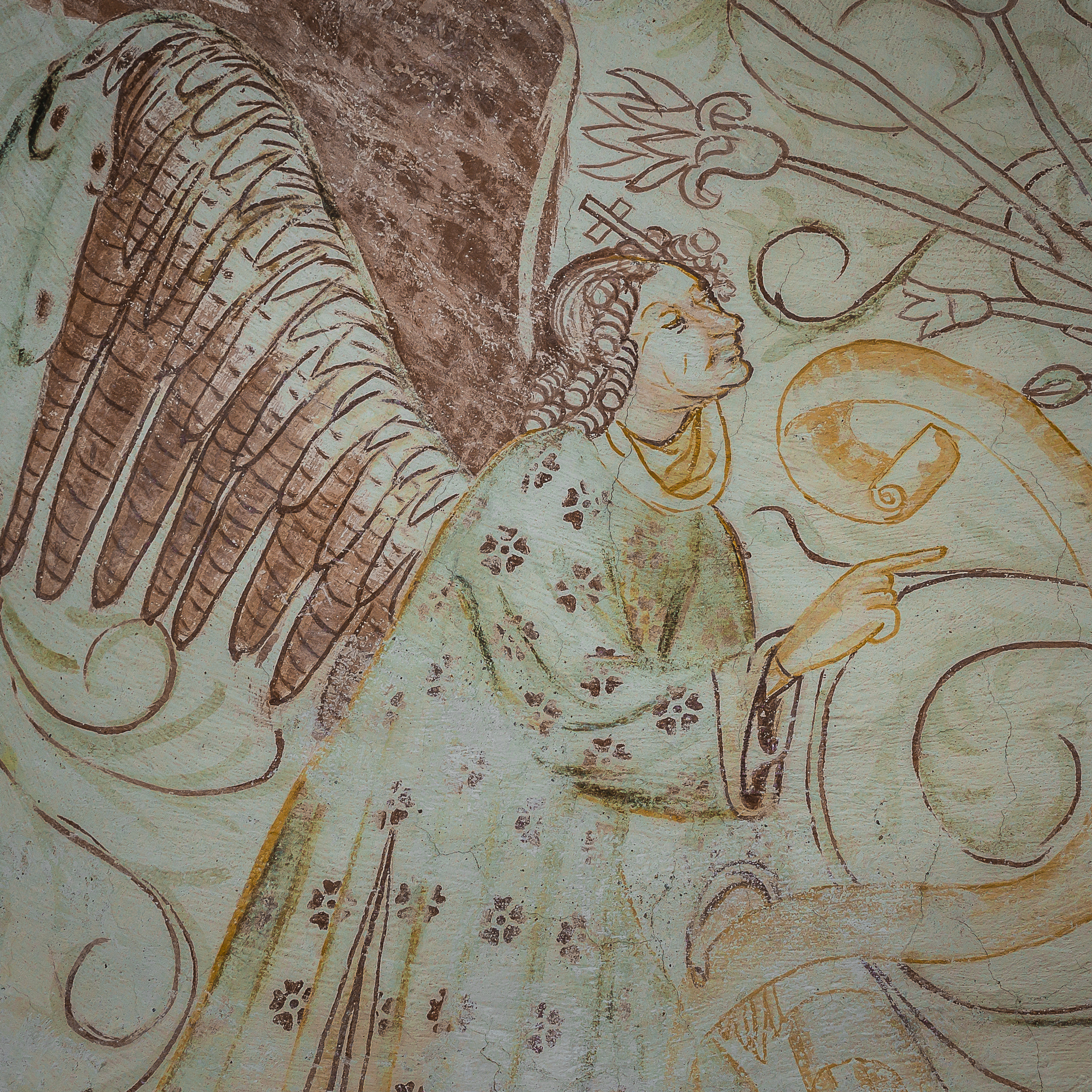 Sony Alpha NEX-7 sample photo. The annunciation, the archangel gabriel tells virgin mary about photography