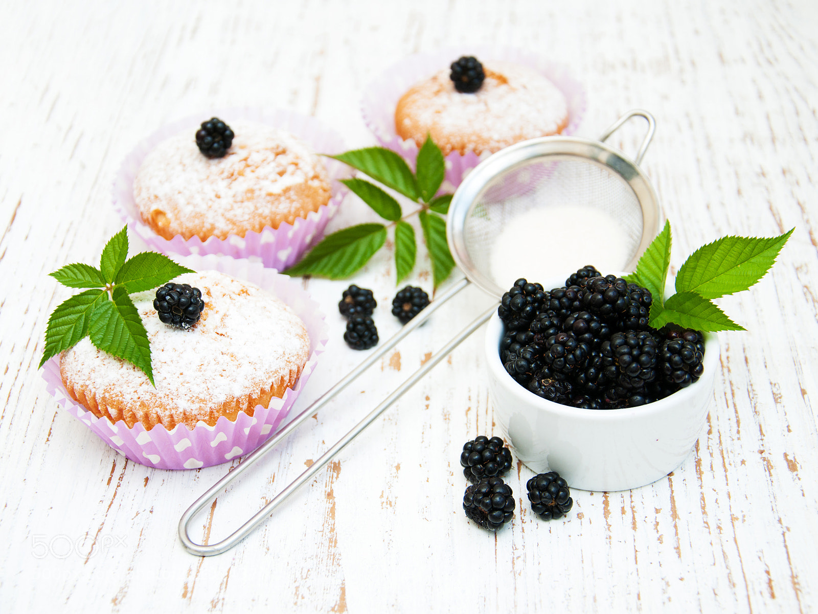 Nikon D90 sample photo. Muffins with blackberry photography