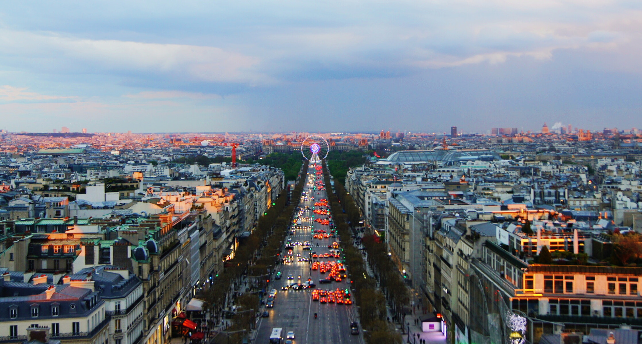 Sony Alpha DSLR-A450 sample photo. Sunset at paris photography