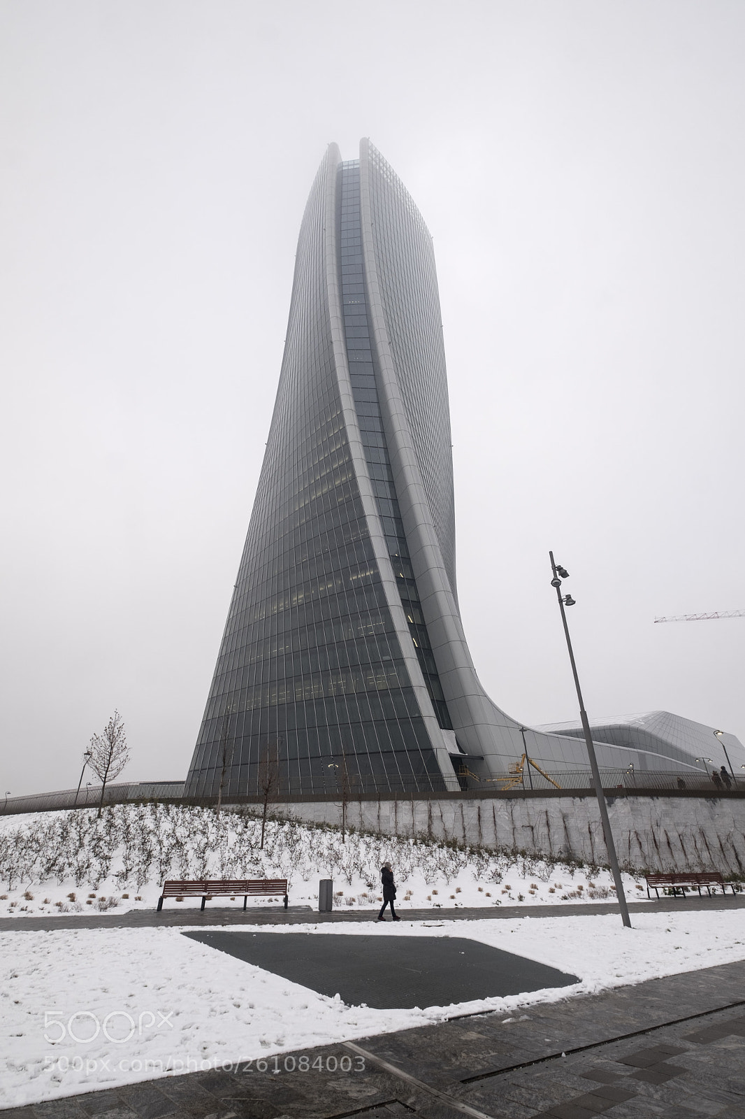 Fujifilm X-T2 sample photo. Snowing in citylife, milan photography