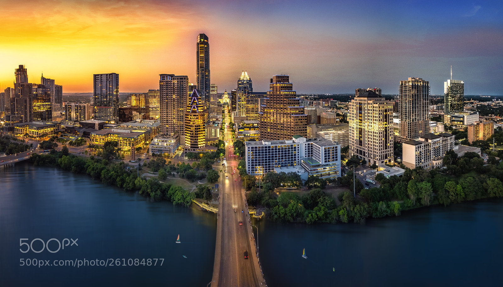 DJI FC220 sample photo. Austin skyline photography