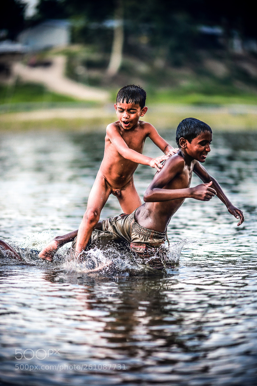 Canon EOS 6D sample photo. Bangladeshi child in river photography