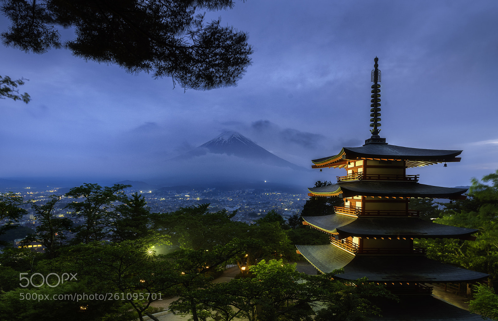Nikon D850 sample photo. Chureito pagoda at famous photography
