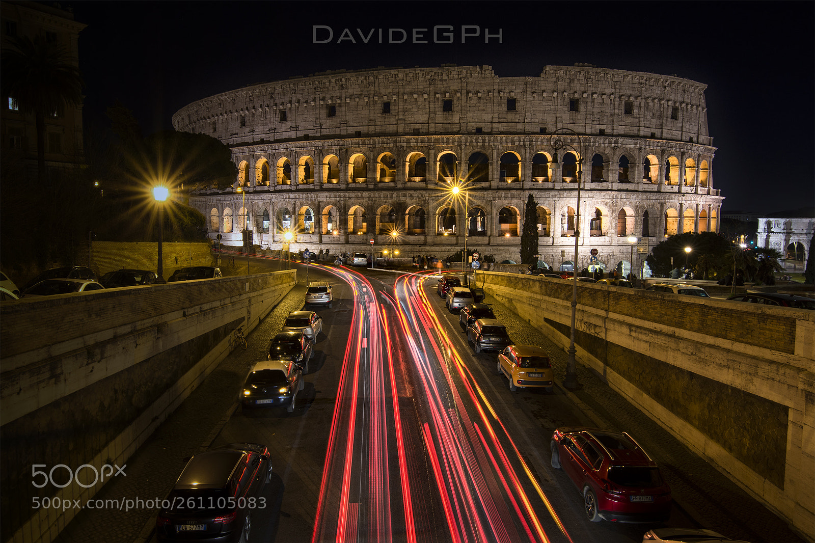 Nikon D7200 sample photo. Light trails at colosseum photography