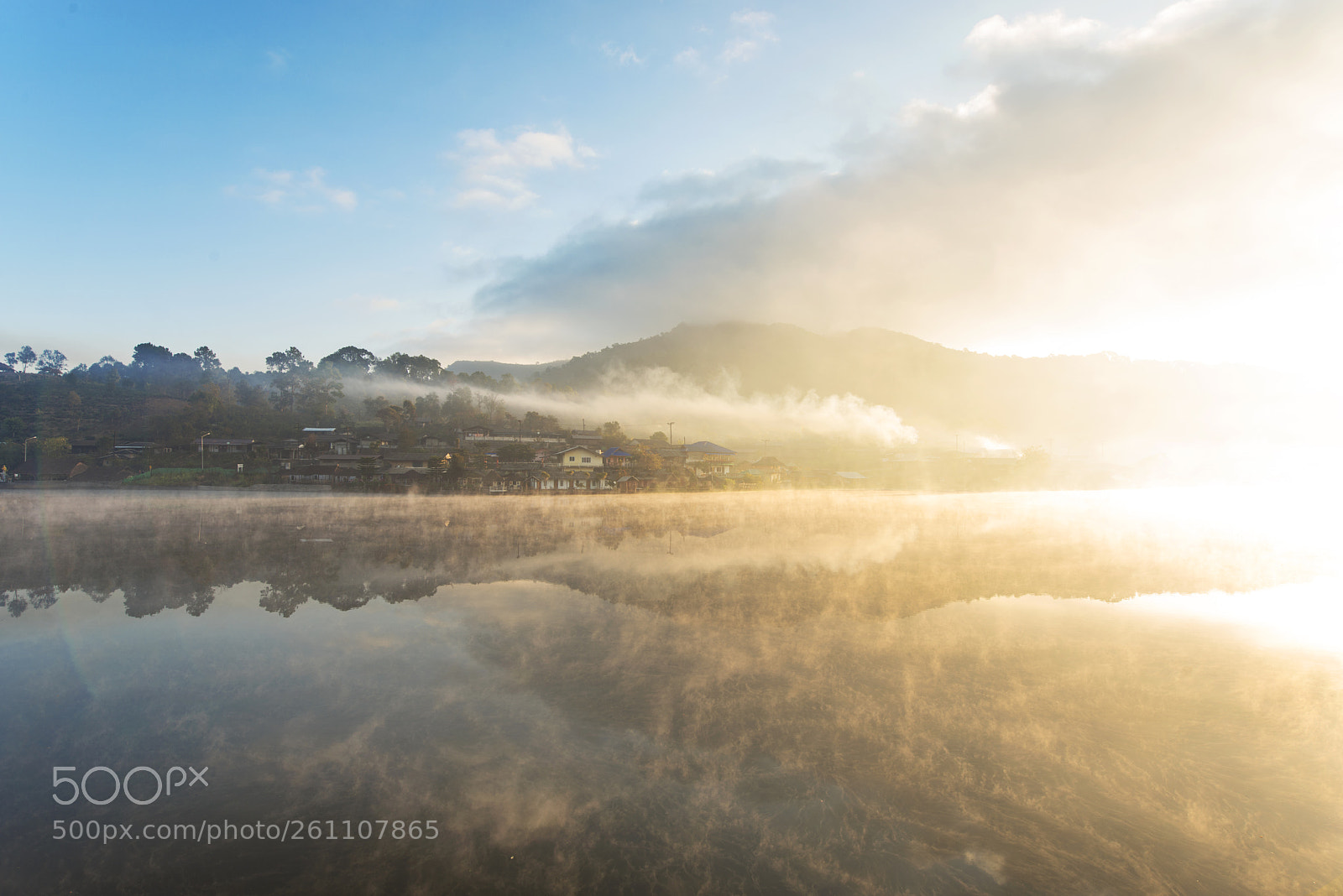 Nikon D800E sample photo. Village in fog 4 photography