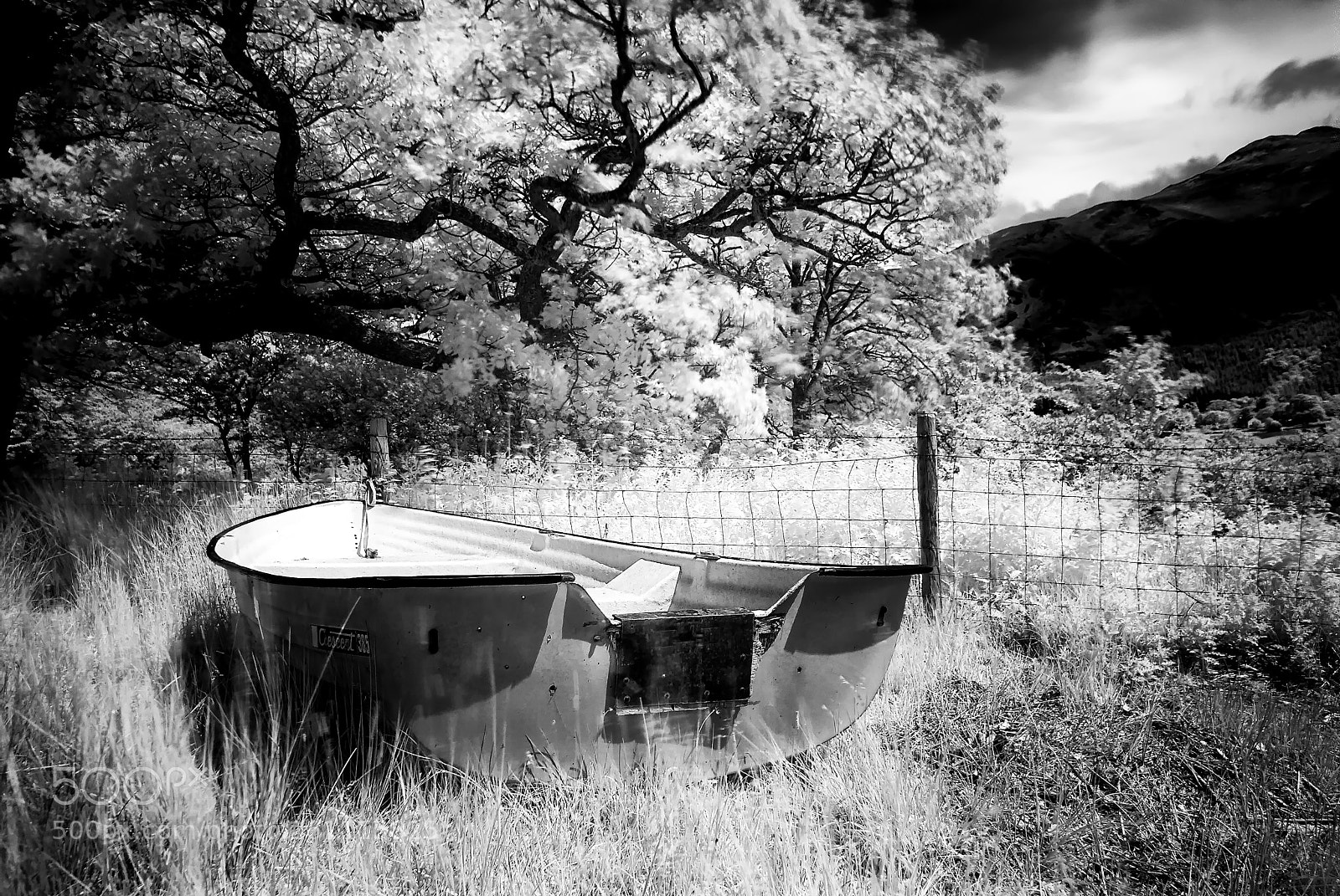 Nikon D200 sample photo. Rowing boat infared 720nm photography