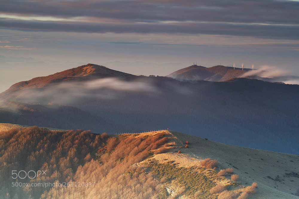 Canon EOS 5D Mark II sample photo. Last light in pratomagno photography