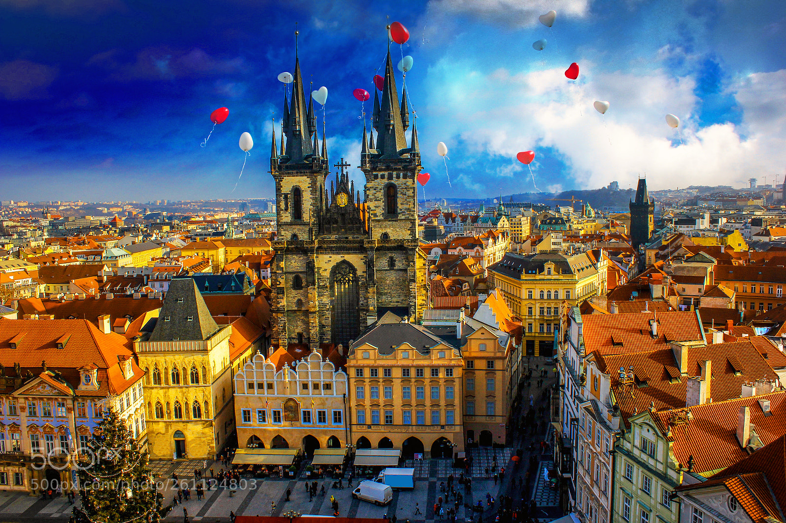 Canon EOS 550D (EOS Rebel T2i / EOS Kiss X4) sample photo. Prague city and balloons photography