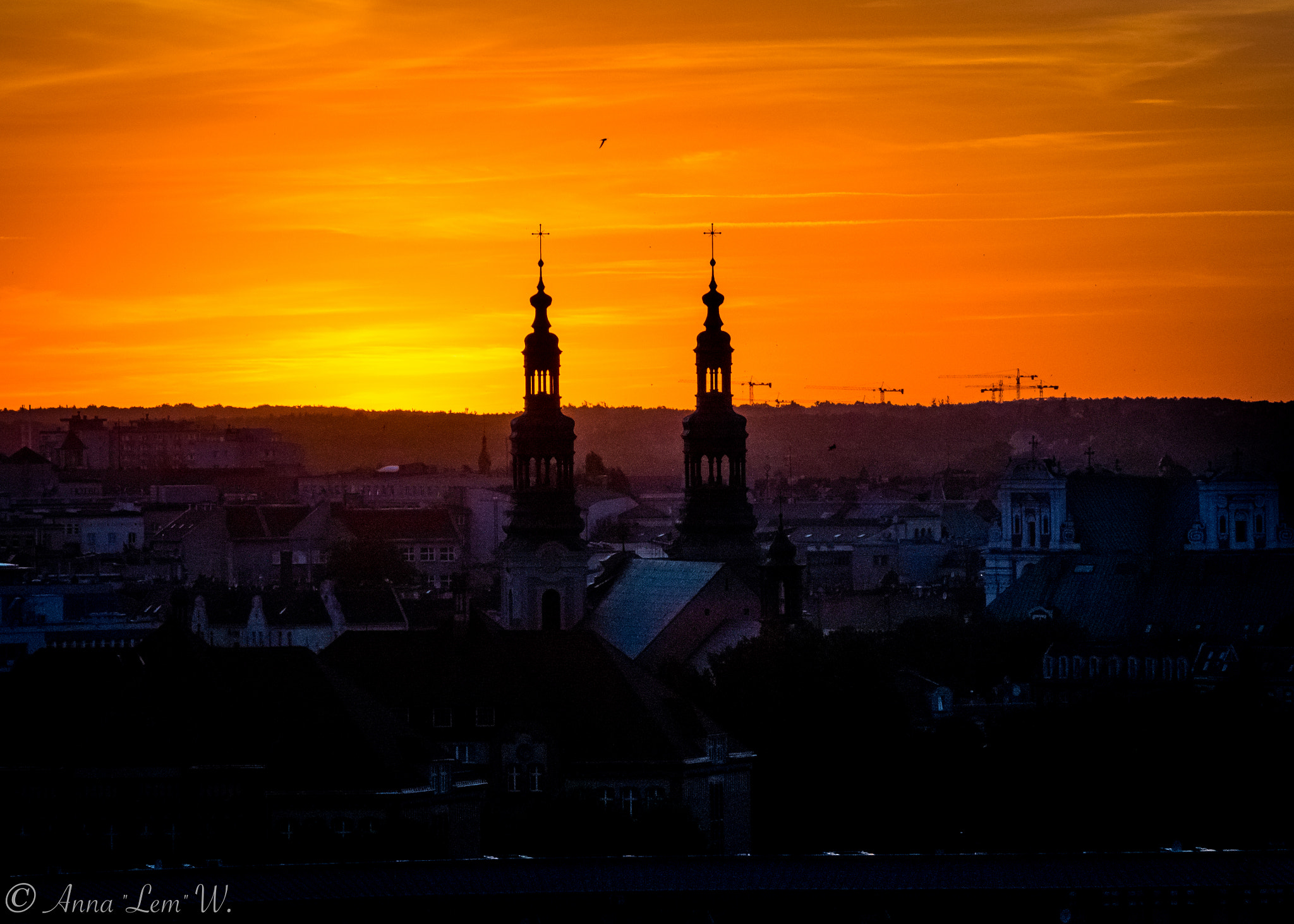 Olympus PEN E-PL5 sample photo. Sunset behind the church photography