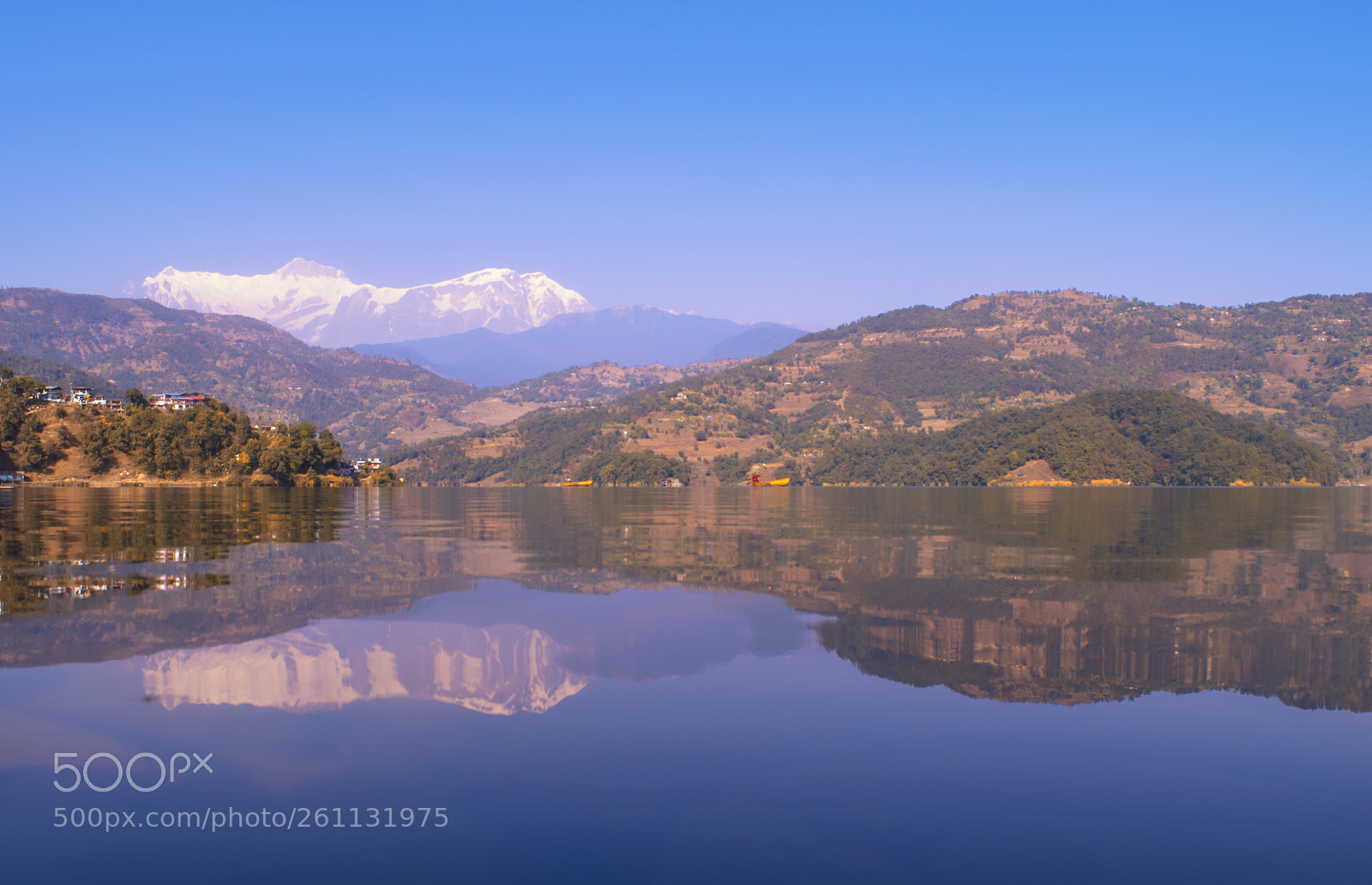 Nikon D5500 sample photo. Reflection on begnas lake photography