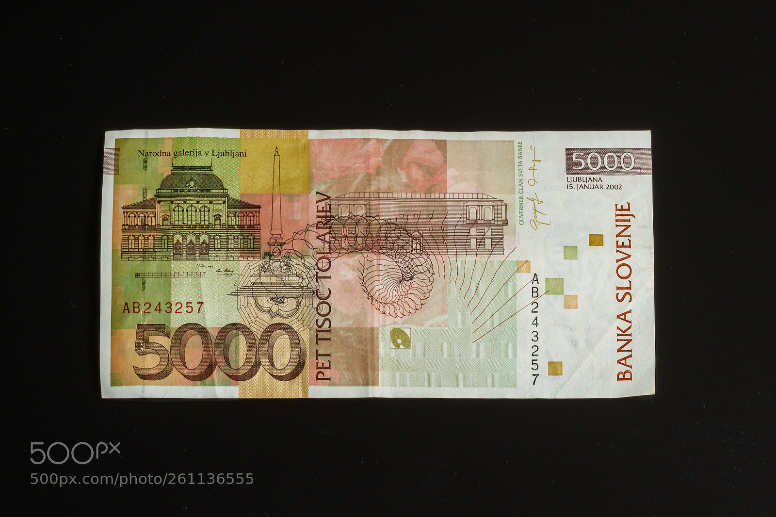Nikon D850 sample photo. 5000 tolar bill of photography