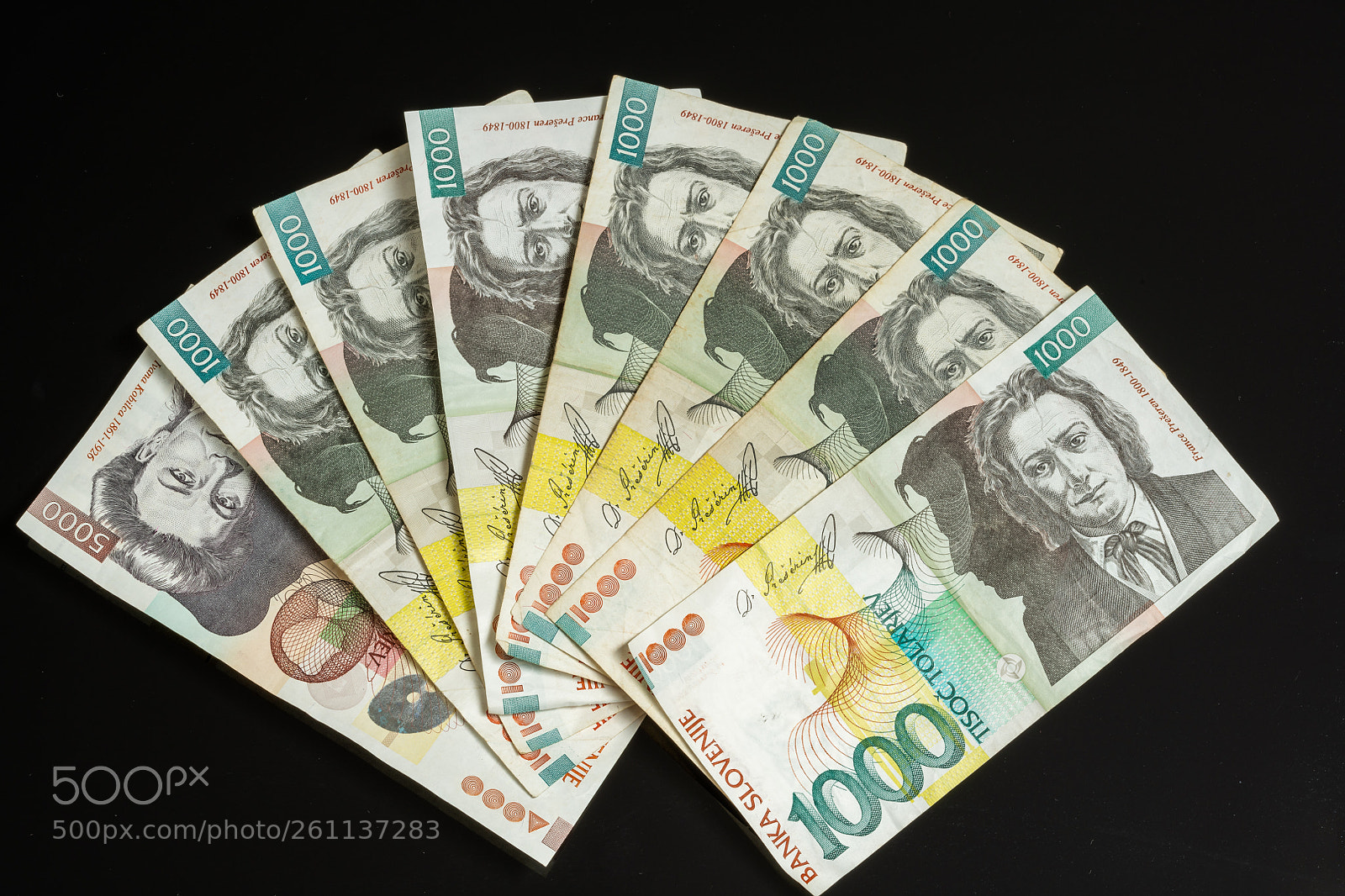 Nikon D850 sample photo. Collection of tolar bills photography